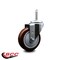 Service Caster 4 Inch Maroon Polyurethane Wheel Swivel 58 Inch Threaded Stem Caster Service Caster SCC-TS20S414-PPUB-MRN-58212 - alternate 2